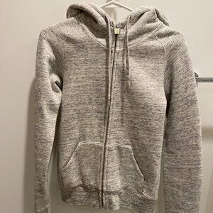 Aritzia TNA Beige Grey Sweater Hoodie Zip Up Casual Athleisure